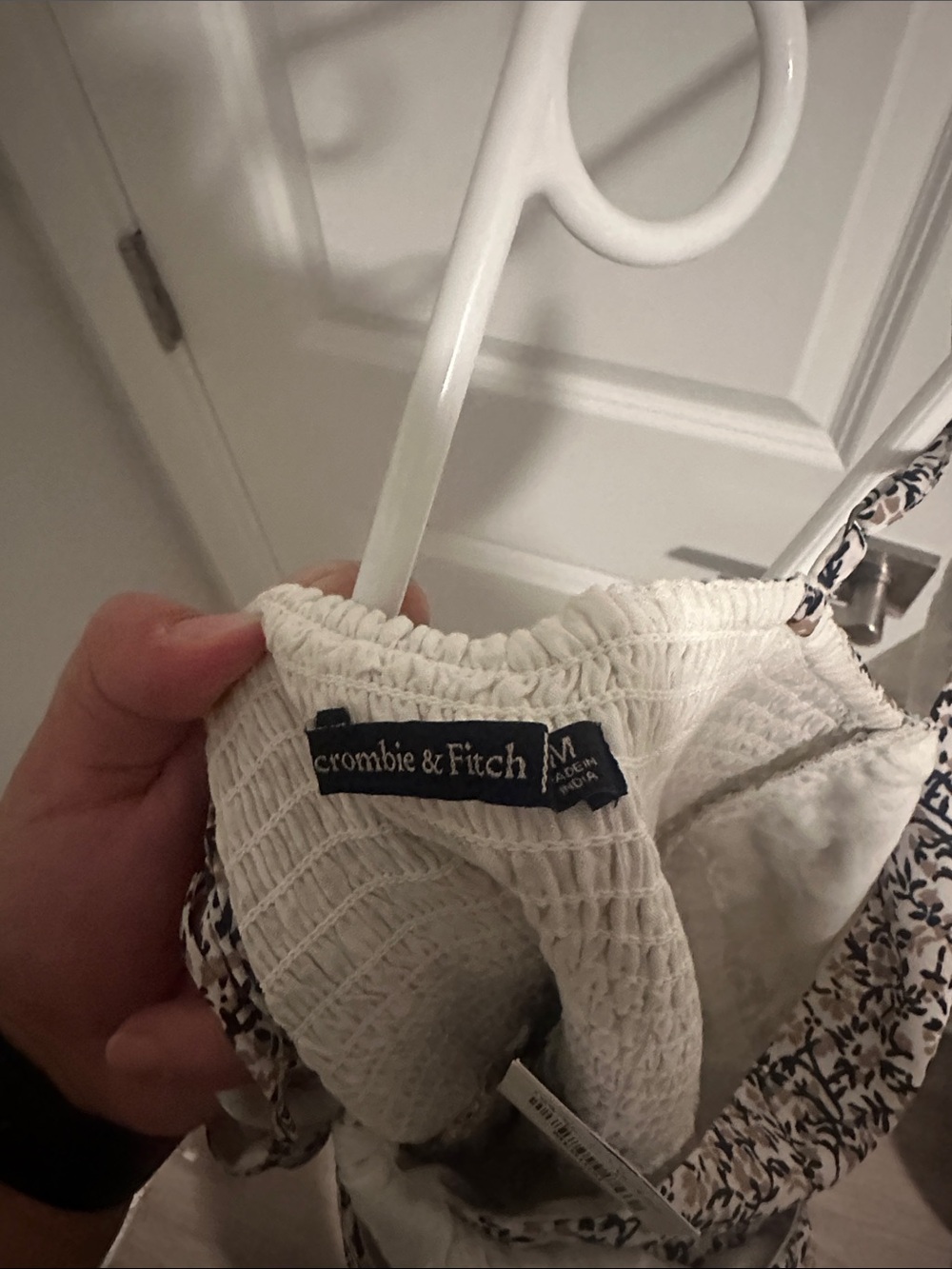 Abercrombie & Fitch Cream and Navy Floral Slip Maxi - Picture 2 of 3